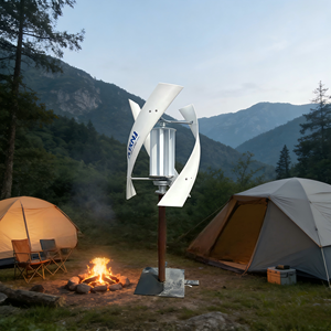 Générateur éolien à axe vertical résidentiel 2000W 12V 24V 48V à faible bruit avec 3 pales et contrôleur MPPT - Product Image 5