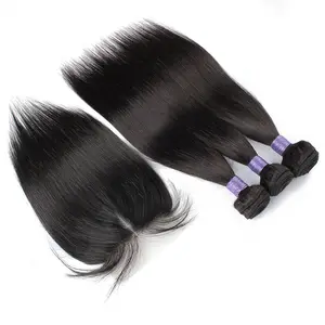 10A Human Hair Bundles Straight Keep Silky and Shining Straight Human Hair Nature Black