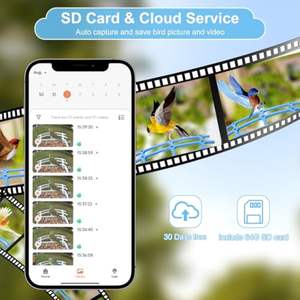 Смарт-кормушка для птиц с аккумулятором 1080P, HD, автоматическое улавливание птиц, распознавание птиц, камера для скворечника, на солнечной батарее, видео, кормушка для птиц - Product Image 3