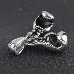 Waterproof Fitness Jewelry New Vintage Style Fashion Jewelry Stainless Steel Unique Design Boxing Pendant Necklace for Men - Product Image 5