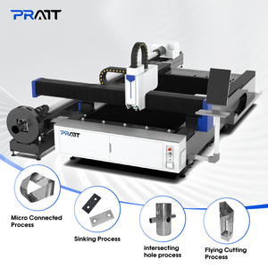 Máy cắt tấm ống <span class=keywords><strong>laser</strong></span> sợi kim loại công nghiệp làm mát bằng nước CNC 4 trục tự động kỹ thuật số công suất cao tương thích cao su - Product Image 1
