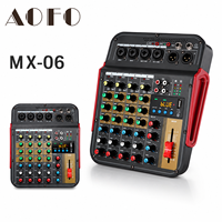 Console de mixage audio professionnelle 6 canaux avec Bluetooth, effets intégrés, construction métallique - Contrôleur DJ pour karaoké et scène live