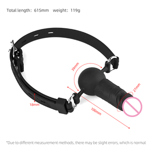 SEXBAY Jouets sexuels les plus populaires Boule de bâillon en silicone avec sangle pour la tête de gode Lesbienne SM <span class=keywords><strong>Bondage</strong></span> - Product Image 3