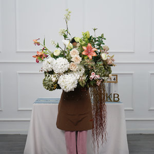 Lujo personalizado Artificial Rosa piso flor boda flores pasillo seda matrimonio pasillo corredor - Product Image 6