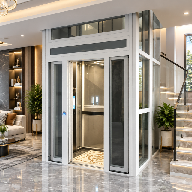 MRL Gearless Traction Elevator Lift for Commercial 6 Floor / Customized Passenger Lift for Villa Residential Buildings