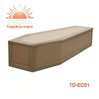 TD-EC01 de cartón sencilla para adultos, precio barato, ataúd de alta calidad
