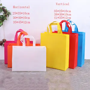 Carry Print Eco Reusable Supermarket Grocery Promotion Shopping Non Woven Fabric Tote Cloth Bag Wholesale