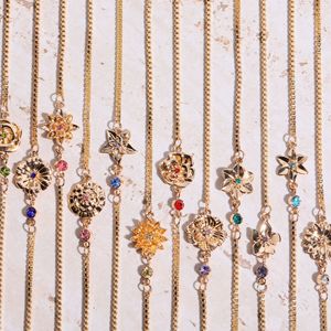 Moda estilo Vintage impermeable pulsera <span class=keywords><strong>de</strong></span> acero inoxidable joyería <span class=keywords><strong>12</strong></span> meses flor circón pulsera <span class=keywords><strong>de</strong></span> piedra natal - Product Image 2