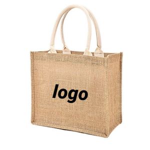 Eco-Friendly Custom Jute Shopping <b>Bags</b> | Biodegradable Promotional Tote with Logo | Wholesale for Retail & Events - Product Image 1