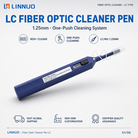 Stylo de nettoyage de fibres optiques LC 1,25 mm, outil de nettoyage en un clic pour connecteurs LC MU UPC APC, 800+ nettoyages, FTTH FTTX (lot de 1)