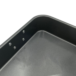 ถาดย่างเหล็กกล้าคาร์บอนคุณภาพสูง ขนาด 15 x 10 นิ้ว รูปทรงสี่เหลี่ยมผืนผ้า พร้อมหูจับแบบพับได้ สำหรับเครื่องครัวในบ้าน - Product Image 4