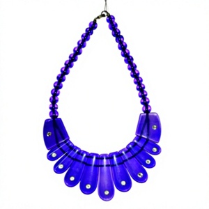 Trendy Fashion Statement Resin <b>Necklace</b> Women's Acrylic Resin Beaded Chain Party Jewelry <b>Blue</b> Multi-Color Statement <b>Necklaces</b> - Product Image 1
