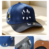 Casquette de baseball ajustable, unisexe, à calotte rigide, brodée, protection solaire, pour sports de plein air, nouveau design à fermeture à pression
