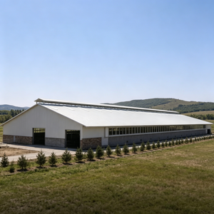 Stalla Moderna Prefabbricata in Acciaio per l'Allevamento di Bovini da Carne con Struttura in Acciaio Zincato a Caldo e Design Impermeabile - Product Image 6