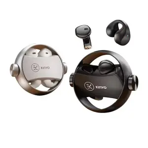 A20 earbud A20 dengan mikrofon, headphone nirkabel baru 2024, headphone lucu dan ringkas dapat diputar, headphone musik mini telinga terbuka