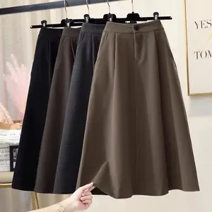 2022 New Designs High Waist Slit A-line Skirts Summer Sexy Fashion Women Skirts