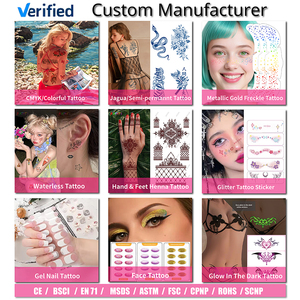 Kích thước nhỏ da an toàn 15 ngày lâu dài thực tế tạm thời cơ thể Sticker Tattoo sexy giấy trắng bán vĩnh viễn mực nước trái cây - Product Image 4