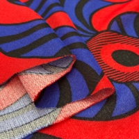 Vente chaude en gros Tissu tricoté extensible en polyester et élasthanne de style africain à imprimé floral pour vêtements et textiles de maison