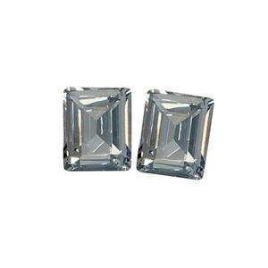 <span class=keywords><strong>D</strong></span>écoration <span class=keywords><strong>d</strong></span>'ongles en strass de cristal K9, rectangulaire, à angle droit, bleu scintillant, à fond pointu, effet bonbon de roche, Cy0510 - Product Image 1