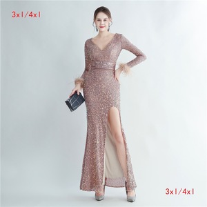 31207-S # longues paillettes, taille super grosse, <span class=keywords><strong>grande</strong></span>, beauté, costume de performance, robe de soirée de banquet - Product Image 1