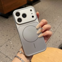 Coque de protection magnétique compatible iPhone 17 Pro Max/15/14, en PC rigide, finition mate AG, avec grande fenêtre, transformation Apple 16e génération