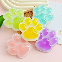 Lumineux gelée chat patte résine dessin animé bricolage accessoire coque de téléphone housse de protection décoratif Patch Crocs chaussure boucle matériel