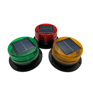 Luz de Advertencia Intermitente con Energía Solar, Montaje Magnético, Luz de Señalización de Seguridad LED - Product Image 1