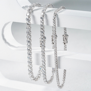 Pulsera de Diamantes Cultivados en Laboratorio, Corte Brillante Redondo, Color D, Certificado IGI, Joyería de Moda para Mujer, para Bodas - Product Image 2