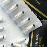 Aiguilles de cartouche de tatouage jetables 20 pièces/boîte, enveloppées de silicone, 1201-1205 RL/RS/CM/M1/RLT pour sourcils, art corporel, qualité médicale 316