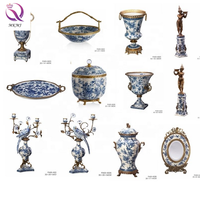 Porcelaine Bleue et Blanche Haut de Gamme Peinte à la Main de Guangzhou Chine, Accessoires de Décoration Maison et Jardin