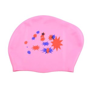 Fabricant OEM de bonnets de bain personnalisés, vente en gros de bonnets de bain en silicone imprimés avec logo pour femmes et cheveux bouclés - Product Image 6