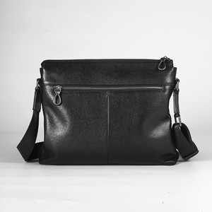 Sac messager en cuir véritable pour hommes, motif animalier noir, sac à bandoulière durable pour voyage d'affaires, été 2021 - Product Image 2