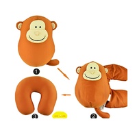 Oreiller de voyage convertible 2 en 1 personnalisé, oreiller de voyage pour animaux de compagnie, microbilles, soutien du cou en forme de U pour avion, voiture, camping, sommeil pour enfants et adultes