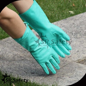 Guantes Resistentes a Químicos SRsafety, Guantes de Nitrilo Verdes para Pesca, Guantes para Trabajos Domésticos - Product Image 2