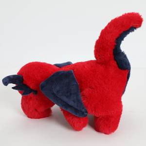 Red &amp; Navy Dragon Plush, Horned &amp; Winged Stuffed <strong>Monster</strong>, Customizable Plush Toy for All Ages - Product Image 6