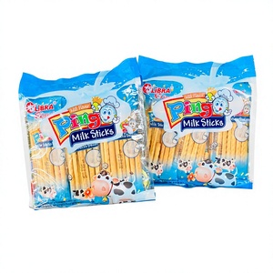 Hot Sale Pingo Milk Stick Biscuits Rolling Sweet Crispy 186g 9 <b>Packets</b> Low-Carb Low-Fat Low-Salt Sachet/Bag - Product Image 1