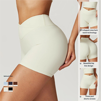 Shorts de compression personnalisés taille haute, extensibles dans 4 directions, séchage rapide, pour yoga, gym, entraînement, fitness, course à pied, vêtements de sport