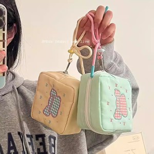 Sanitary Napkin Storage Bag Candy Color <b>Makeup</b> Pouch Portable Small Bag For Girls Travel Cosmetic <b>Case</b> With Embroidery Design - Product Image 4