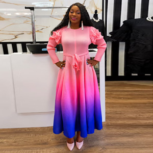 La dernière robe tendance pour femmes en 2026, avec une jupe t-shirt plissée à manches longues imprimée, style européen et américain - Product Image 2