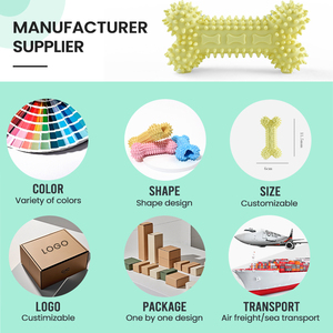 TPR Mainan Gigit untuk anjing peliharaan, Mainan Gigit tahan gigit untuk melatih Molar anjing warna-warni tahan lama lembut tulang karet gigit untuk anjing mengunyah - Product Image 5