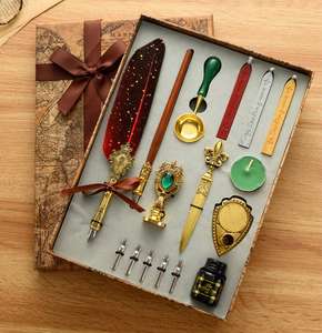 Vente en gros <span class=keywords><strong>de</strong></span> cadeaux <span class=keywords><strong>de</strong></span> promotion d'entreprise personnalisés stylo plume vintage saupoudré d'or et sceau <span class=keywords><strong>de</strong></span> cire coffret cadeau <span class=keywords><strong>de</strong></span> promotion d'entreprise pour hommes - Product Image 5