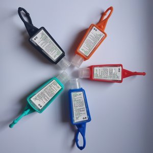 Tempat Hand Sanitizer Gel Silikon Tahan Lama 2020 Kapasitas 30ml dengan Carabiner & Gantungan Kunci Promosi - Product Image 5