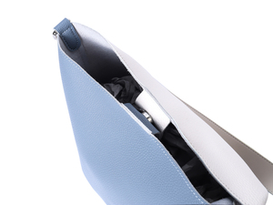 Luxury Top Grain Leather Lady's <b>Shoulder</b> <b>Bag</b> Premium Fashionable Blue and <b>White</b> Contrasting Craftsmanship Sling <b>Bag</b> - Product Image 5