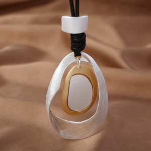 Pendenti con sospensione a conchiglia alla moda catene lunghe Vintage intorno alla collana <span class=keywords><strong>al</strong></span> <span class=keywords><strong>collo</strong></span> per le donne - Product Image 4