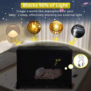 Factory Travel Cot Blackout Cover Carry Bag 100% Breathable Anti-Bacteria All-Season Modern <b>Sleeping</b> <b>Pod</b> <b>Baby</b> Portable Stretchy - Product Image 3