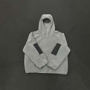 Customizable OEM <b>Men's</b> <b>Sherpa</b> Fleece Masked <b>Hoodie</b> Winter Streetwear Embroidery Customizable Winter Streetwear <b>Hoodie</b> <b>Men</b> - Product Image 1