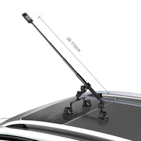 Nuevo kit de soporte con ventosa para coche con adaptador de bola invisible para palo selfie para accesorios de cámara de acción Insta360 X4 X3