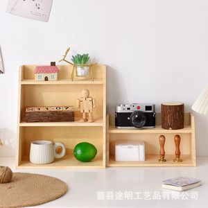Wooden Desktop Multi Level <b>Shelf</b> 2 Tier Storage <b>Rack</b> For Cosmetic Cup Display Organizer Standing Type Multipurpose - Product Image 1