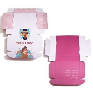 Custom Brand Logo Cardboard <strong>Cartons</strong> Packaging Mailer <strong>Boxes</strong> Pink Color Cosmetic Gift Mailer <strong>Boxes</strong> <strong>Corrugated</strong> Shipping <strong>Boxes</strong> - Product Image 1