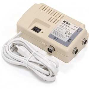 Amplificador de señal para TV interna UHF/VHF con 2 salidas, mejora la recepción y la calidad de imagen en múltiples dispositivos. - Product Image 1